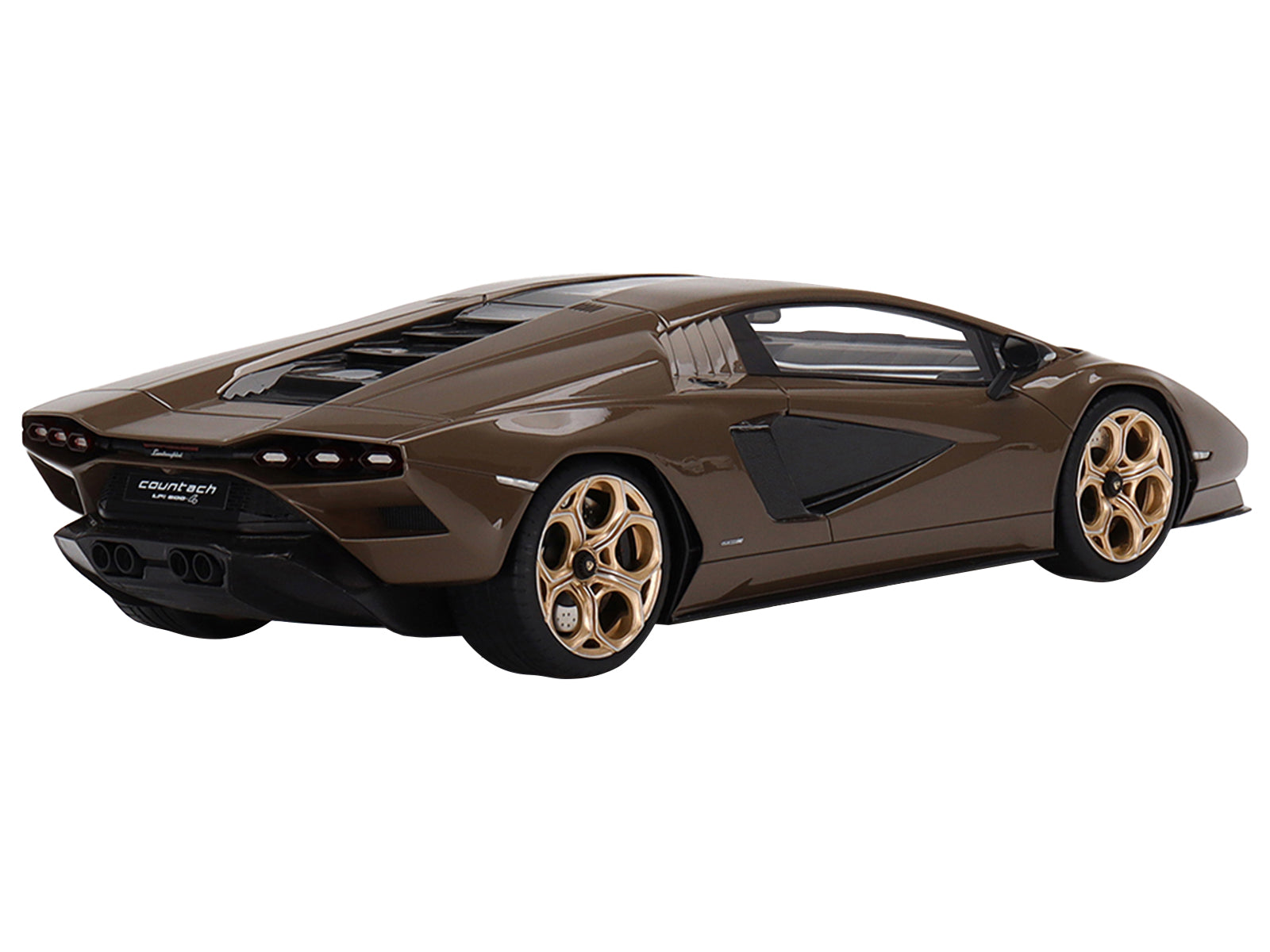 Brand new 1/18 scale car model of Lamborghini Countach LPI 800-4 Dark Bronze model car by Top Speed.
Brand new box.
Re