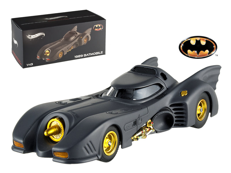 1989 Movie Batmobile Elite Black Diecast Model Car Batman