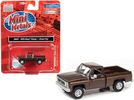 Brand new 1/87 HO scale car model of 1979 Chevrolet Fleetside Pickup Truck Brown Metallic model car by Classic Metal Works.
Limited edition