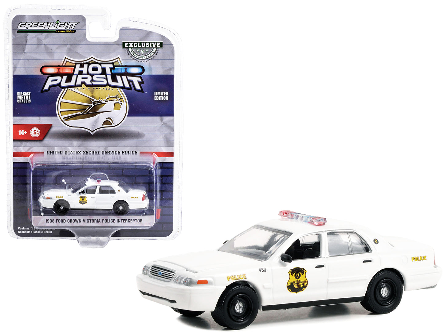 1998 Ford Crown Victoria White Diecast Model Car 