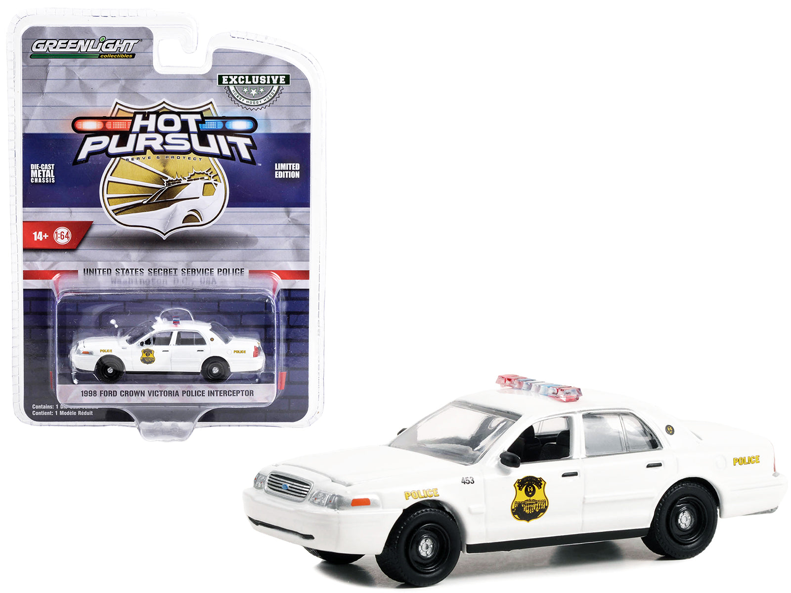 1998 Ford Crown Victoria White Diecast Model Car 