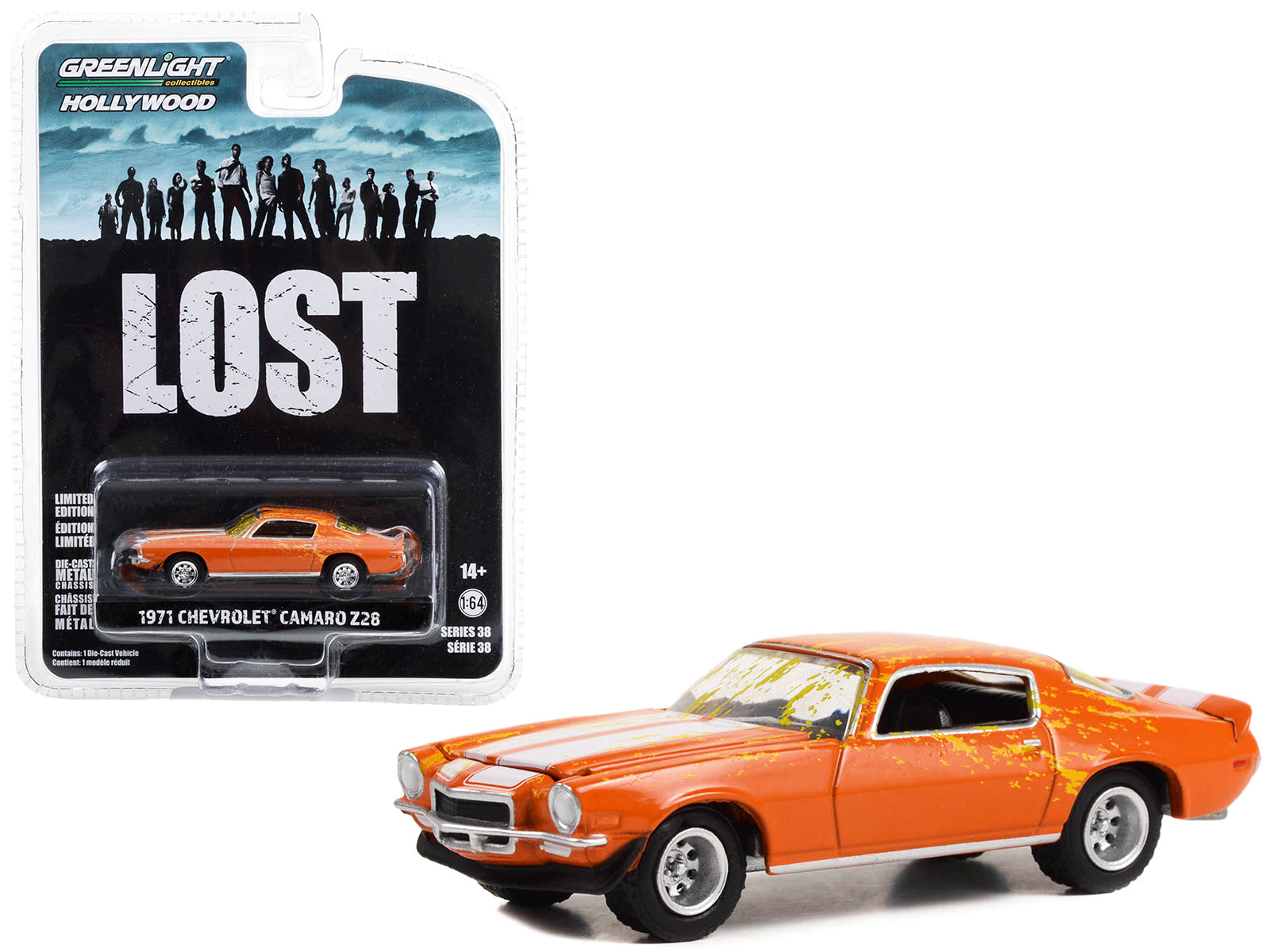 1971 Chevrolet Camaro Z Orange Diecast Model Car Lost
