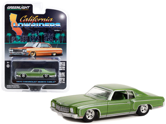 1970 Chevrolet Monte Carlo Green Diecast Model Car Lowriders