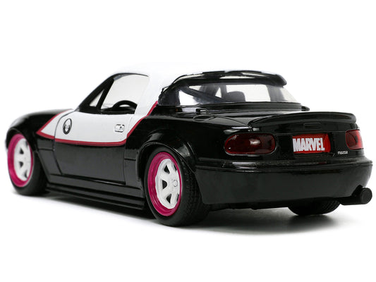 1990 Mazda Miata  Black & White Diecast Model Car 