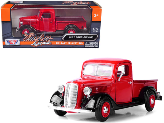 1937 Ford   Red Diecast Model Pickup Truck 
