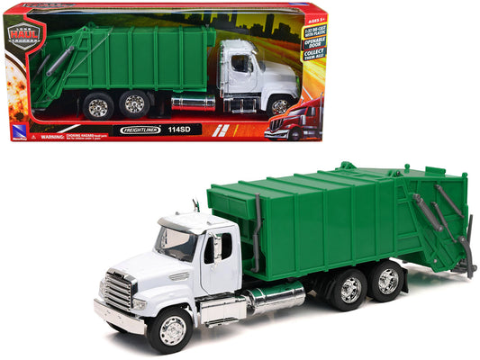 Freightliner 114SD Garbage  White Diecast Model Garbage Truck 