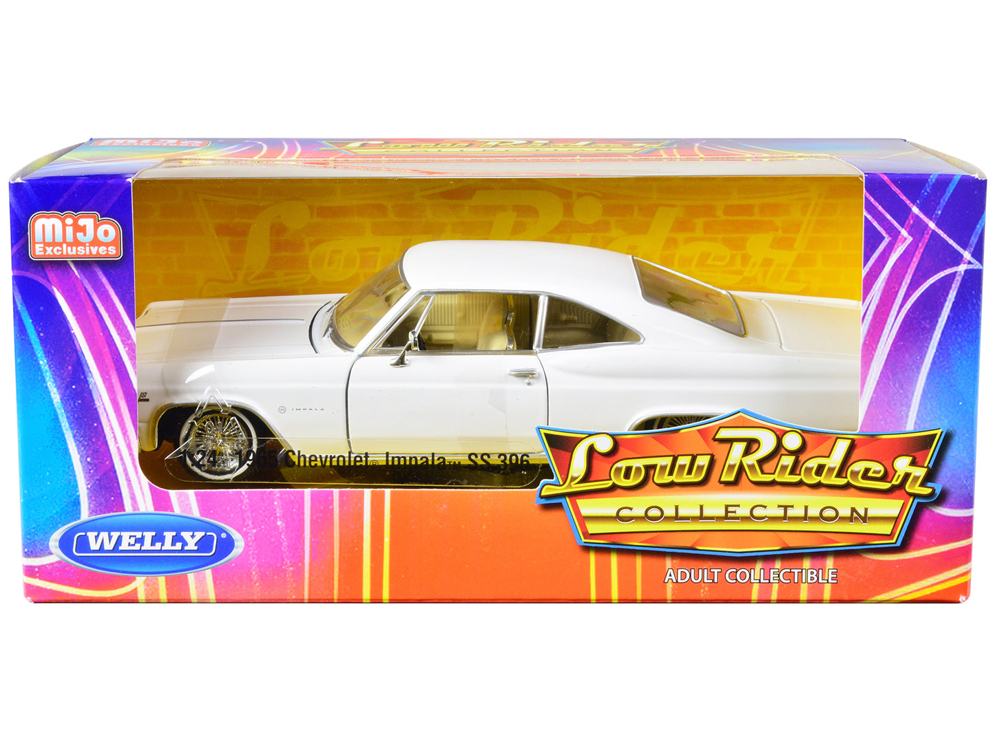 1965 Chevrolet Impala SS White Diecast Model Car Lowriders